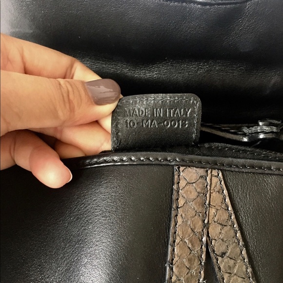 CHRISTIAN DIOR Python Saddle Bag RARE Handbag LE - Picture 8 of 10